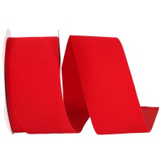 2.5 Inch Medium Red Outdoor Velvet Ribbon, 25 Yards Spool (1 Spool) SALE ITEM